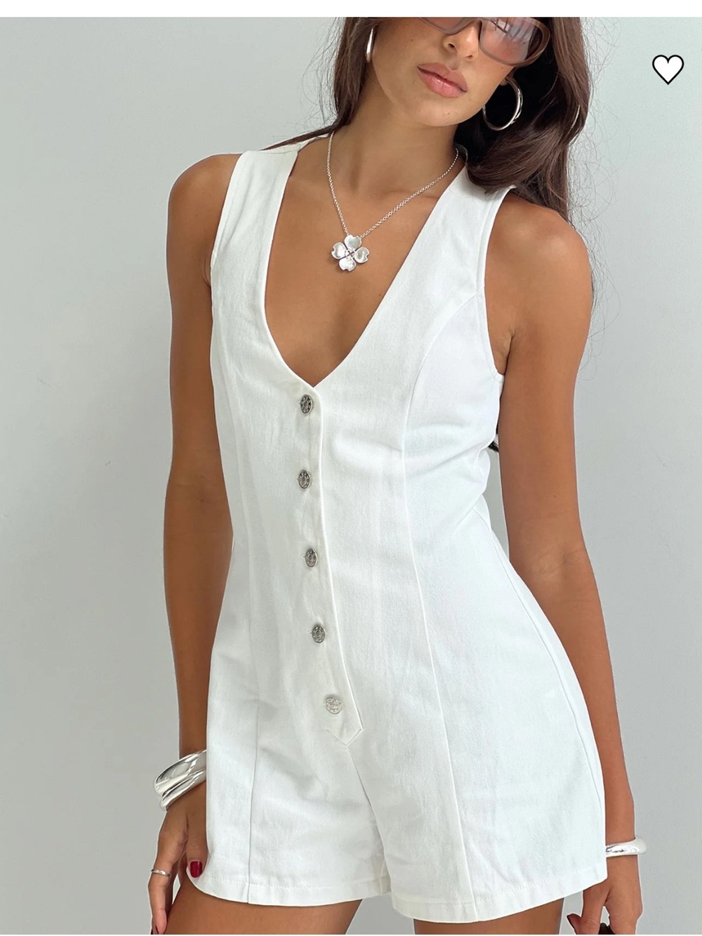 Damico Romper White